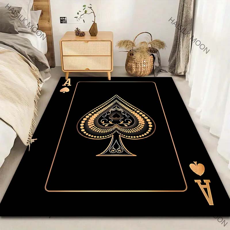 Home Textiles Luxury - 6 Stile Schwarzer Spielkarten-Ass der Spaten