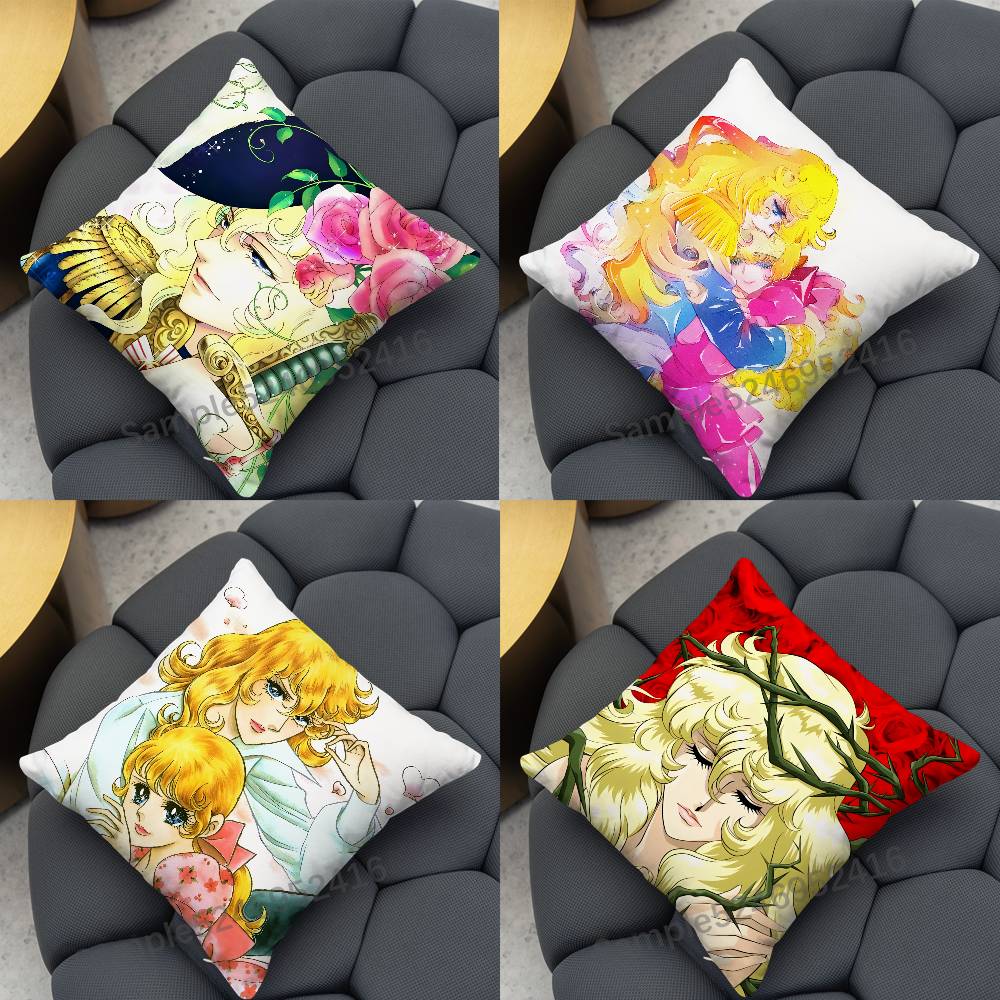 Versailles Home Textiles - The R-Rose Of Versailles Quadratischer Kissenbezug
