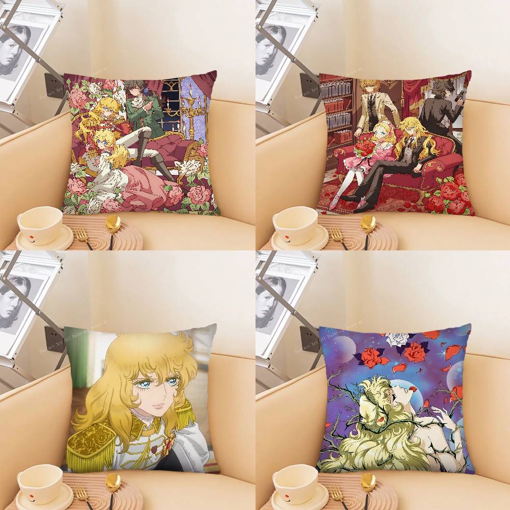 Versailles Home Textiles - 1 Stück klassischer Retro-Anime-Kissenbezug „Die Rose