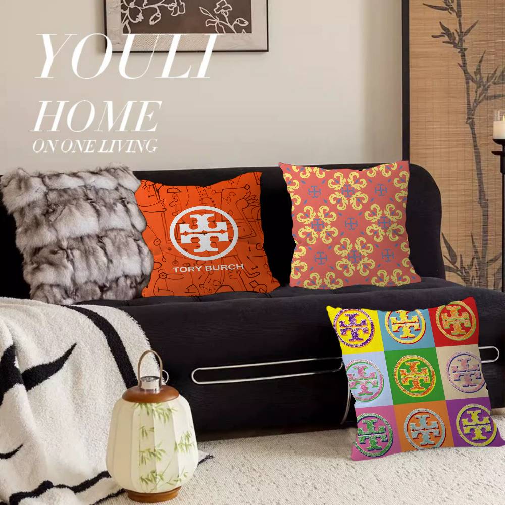 Home Textiles Luxury - Luxusmarke T-Tory B-Burch Logo Kissenbezug Dekokissenhülle