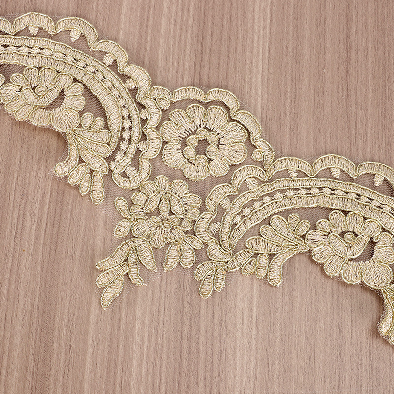 Home Lines Textiles - 1yard 4,7 cm breit exquisite Gold