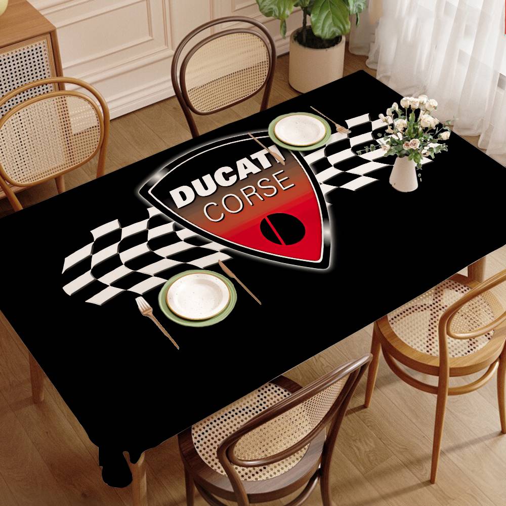 D-Ducaties Motorrad-LOGO Tisch – Home Textiles Today Logo Bewertung und Preis