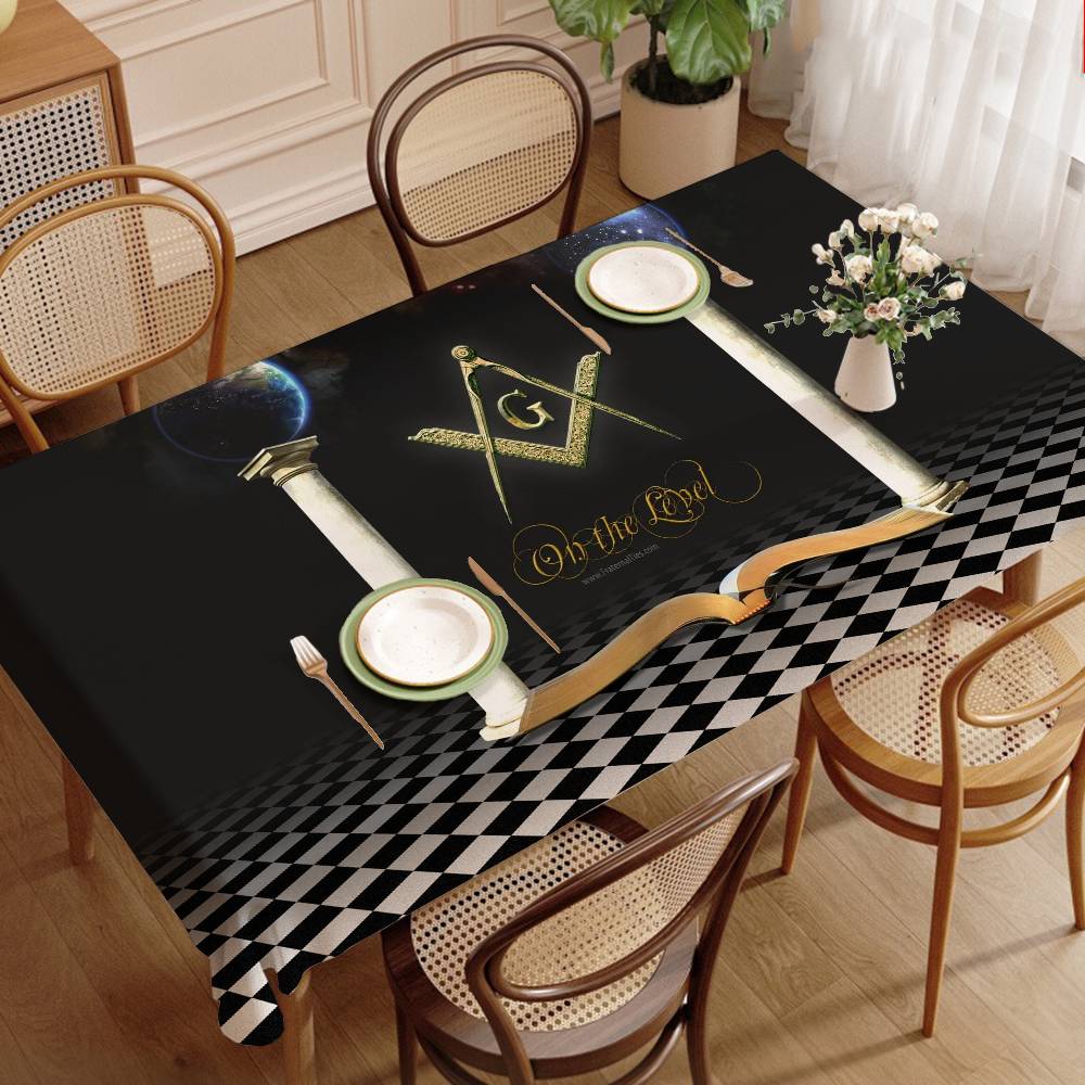 Tischdecke mit Freimaurer-Logo – Home Textiles Today Logo Bewertung und Preis