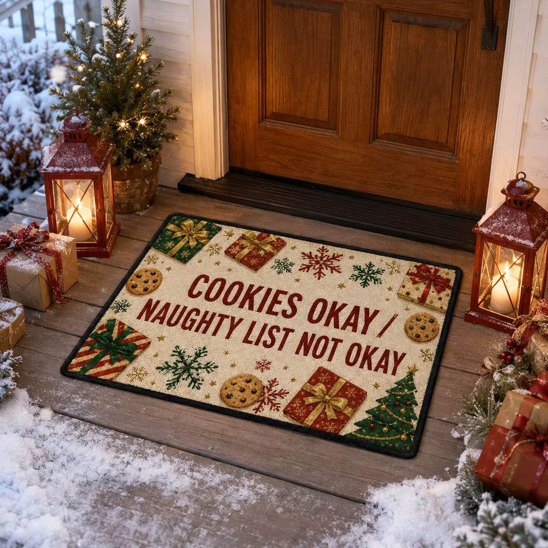 Weihnachts-Fußmatte „Kekse Oka – Home Textiles List Bewertung und Preis