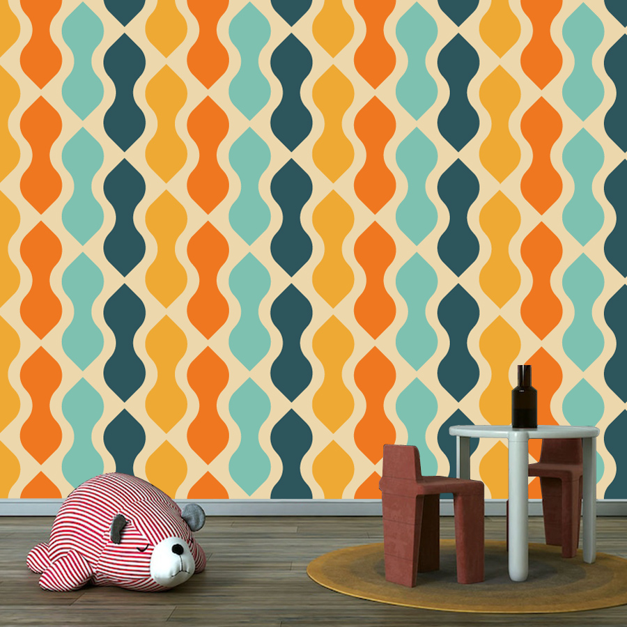 15+ Retro-Geometrie-Regenbogen – Home Lines Textiles Bewertung und Preis