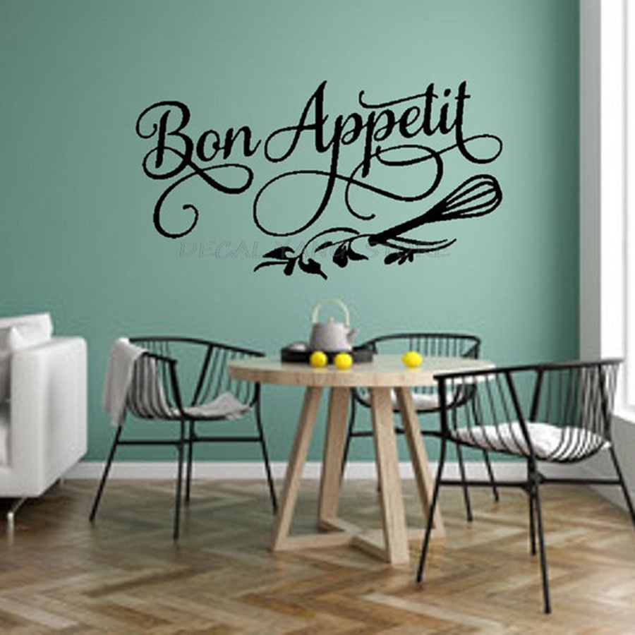 Gute Appetit Wand Aufkleber Es – Home Textiles France Bewertung und Preis