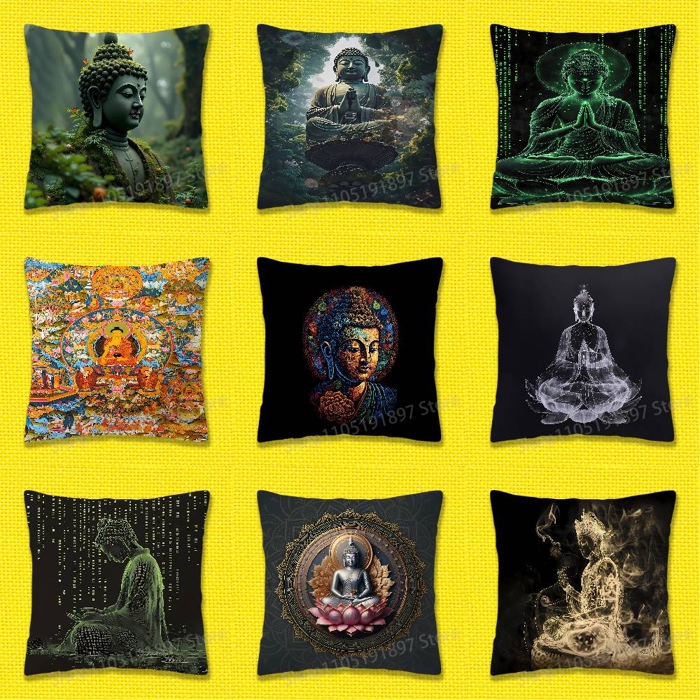 Indien Buddha Buddhismus Dekok – Home Textiles India Bewertung und Preis